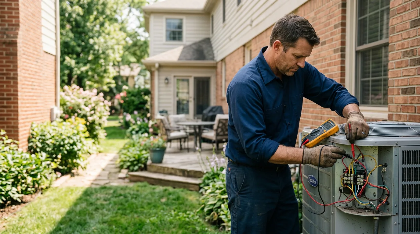 HVAC technician working near Corydon, KY